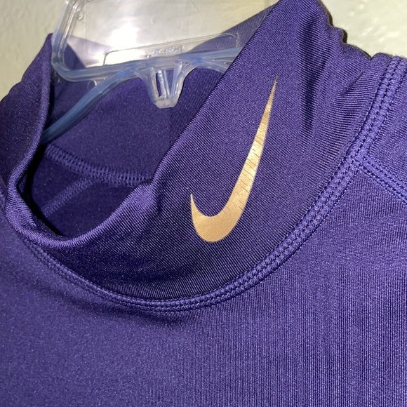 Purple Nike Pro Combat Dri Fit Pullover Sweater - Picture 4 of 7